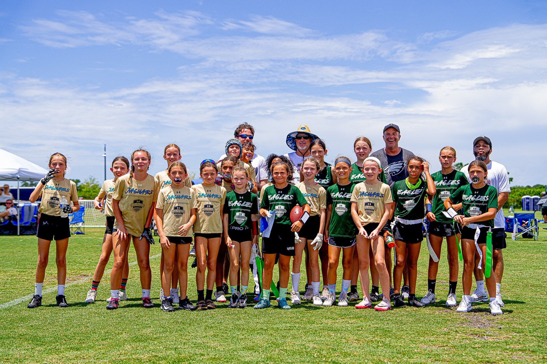 Girls flag football team photo